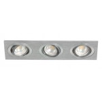 Foco basculante cuadrado empotrar Aluminio 3L, para Lámpara GU10/MR16, Blanco, Wengué ó Texturizado